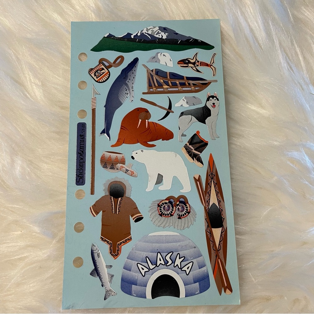 Alaska Themed Sticker Sheet